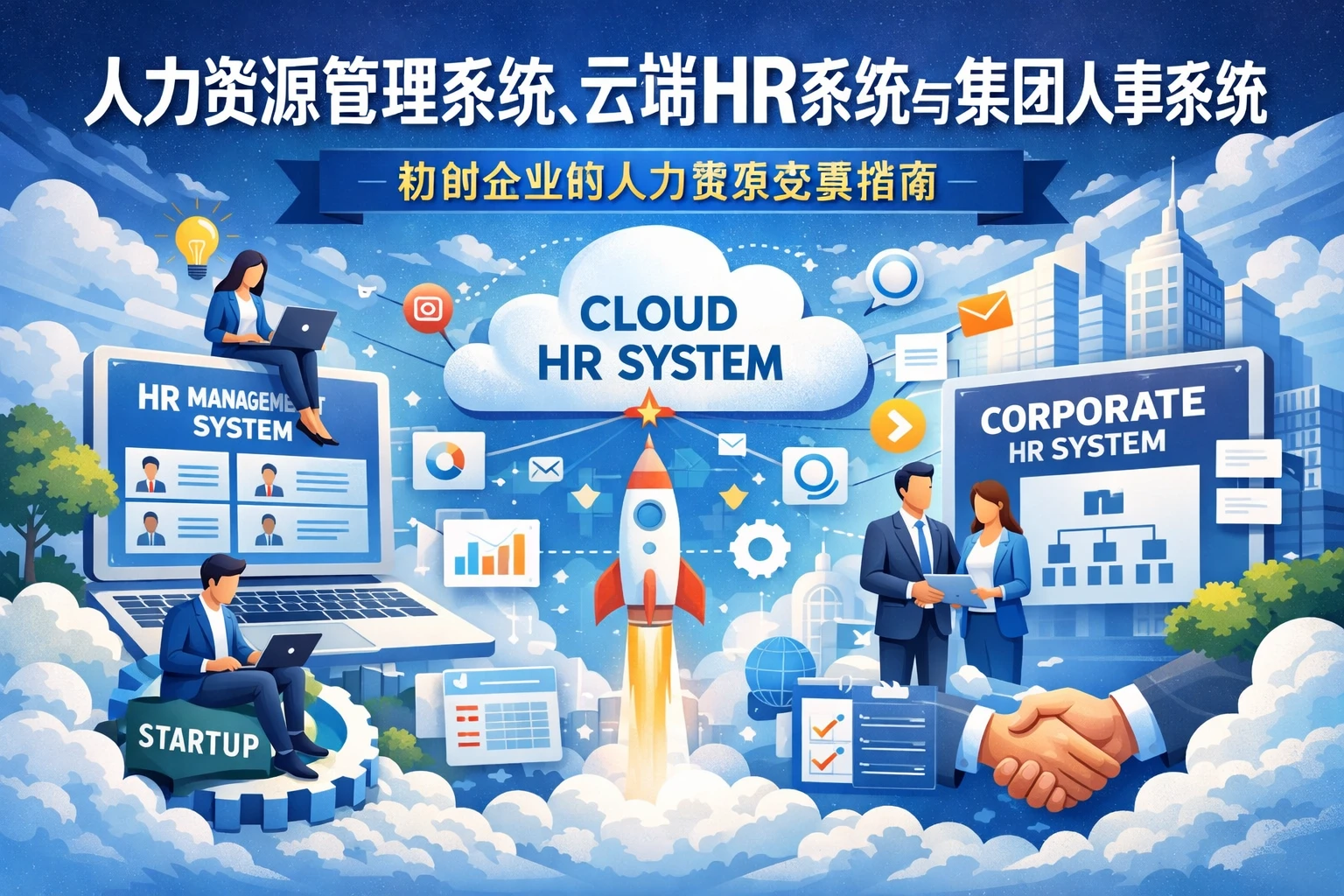 人力资源管理系统、云端HR系统与集团人事系统：初创企业的人力资源变革指南