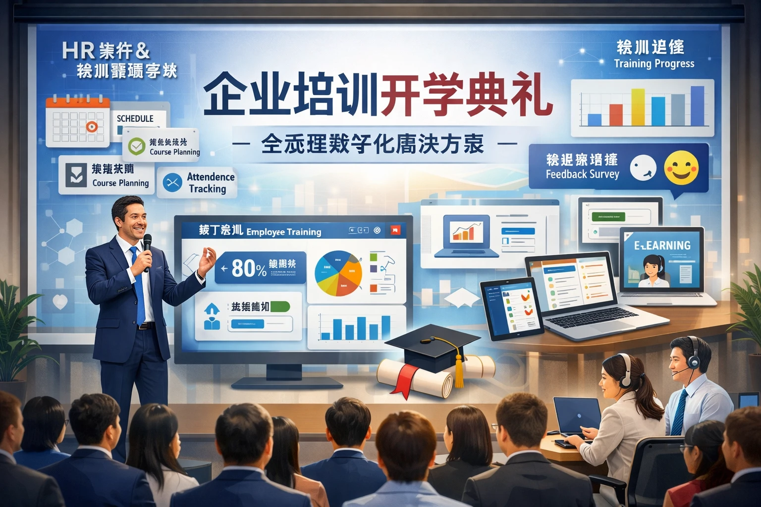 人力资源软件与培训管理系统：企业培训开学典礼的全流程数字化解决方案