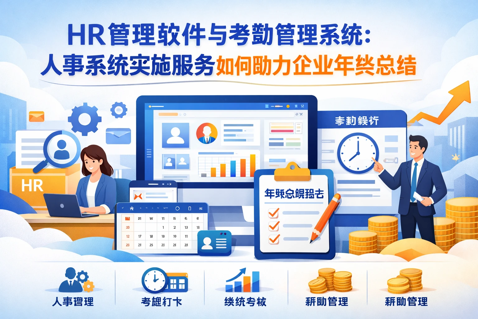 HR管理软件与考勤管理系统：人事系统实施服务如何助力企业年终总结