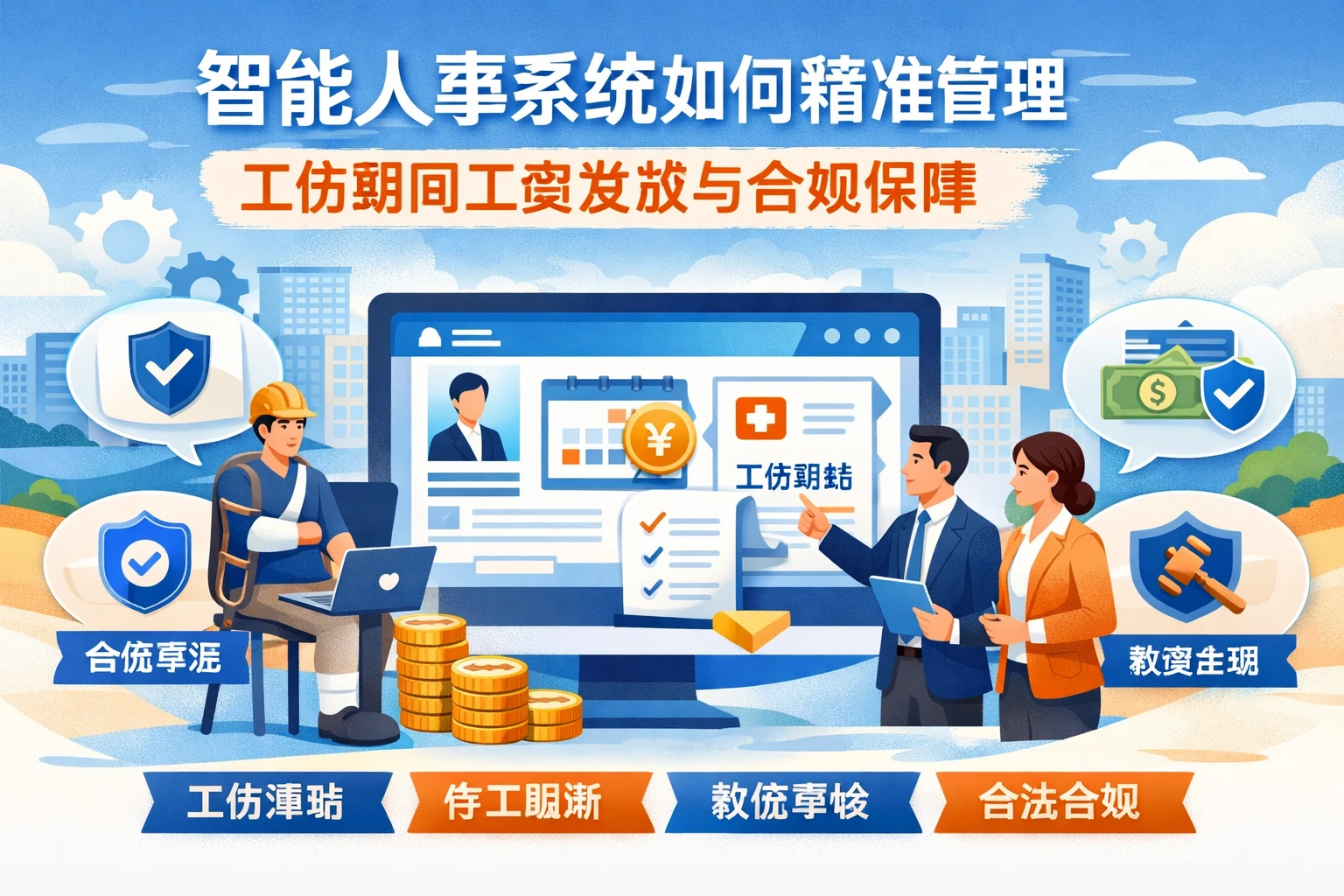 智能人事系统如何精准管理工伤期间工资发放与合规保障