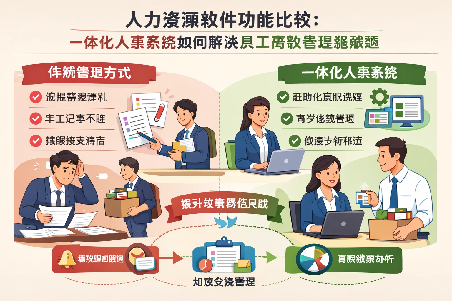 人力资源软件功能比较：一体化人事系统如何解决员工离职管理难题