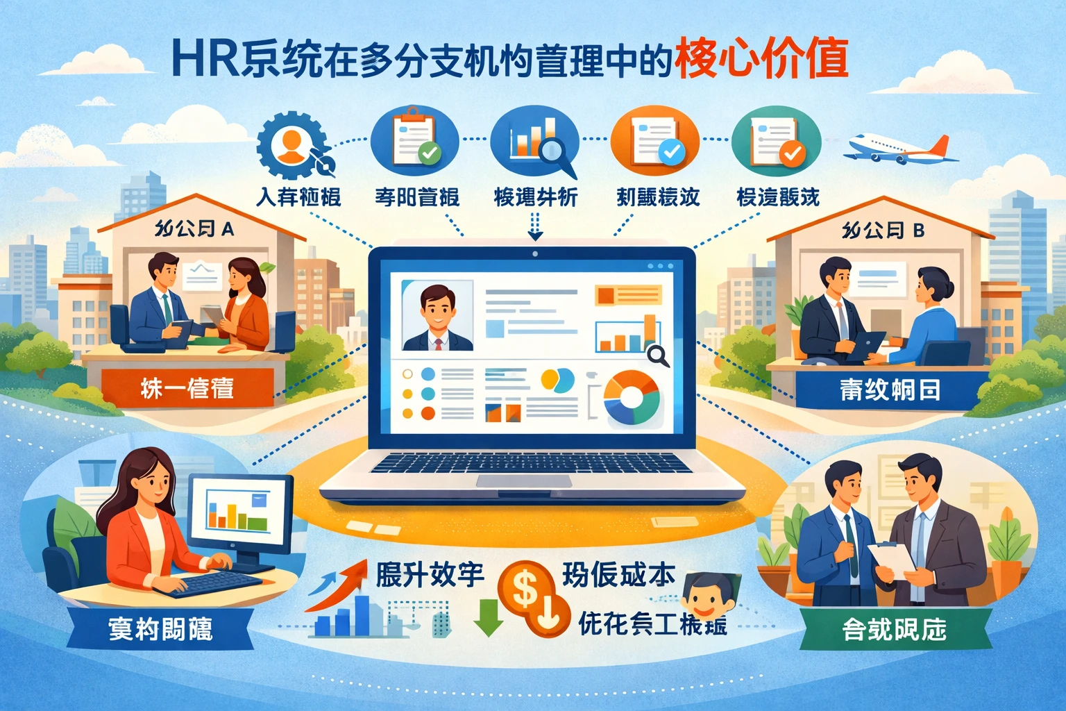 HR系统在多分支机构管理中的核心价值