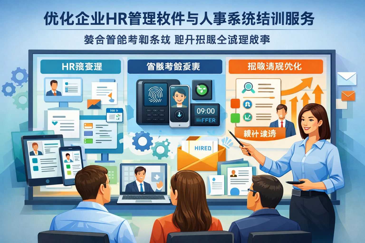 优化企业HR管理软件与人事系统培训服务，整合智能考勤系统提升招聘全流程效率