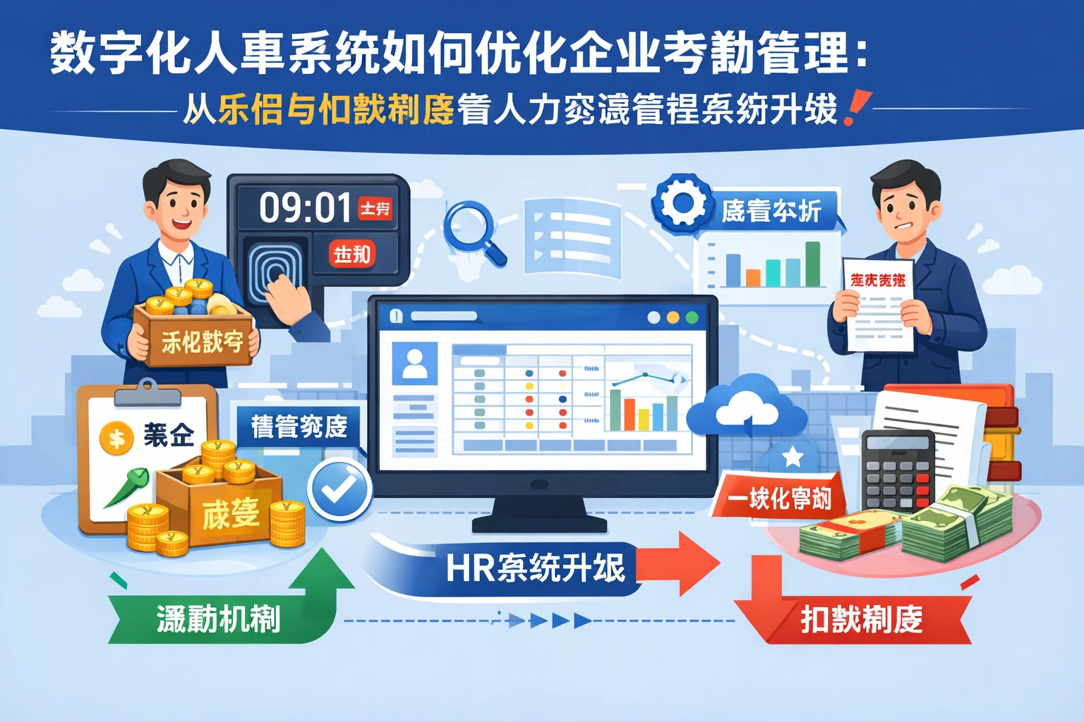 数字化人事系统如何优化企业考勤管理：从乐捐与扣款制度看人力资源管理系统升级