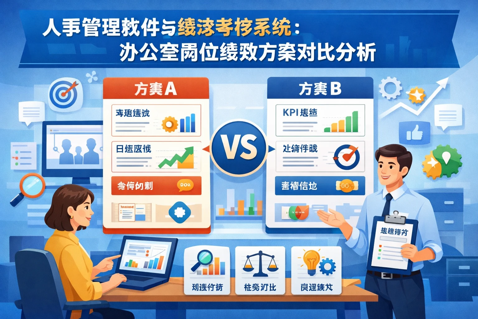 人事管理软件与绩效考核系统：办公室岗位绩效方案对比分析