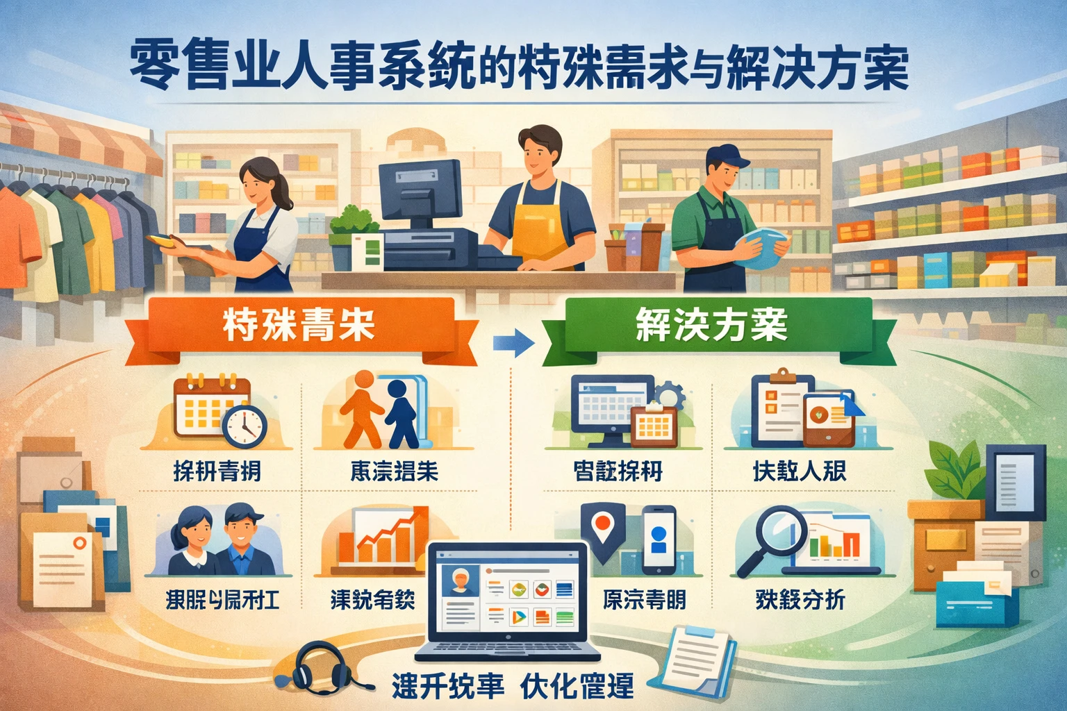 零售业人事系统的特殊需求与解决方案