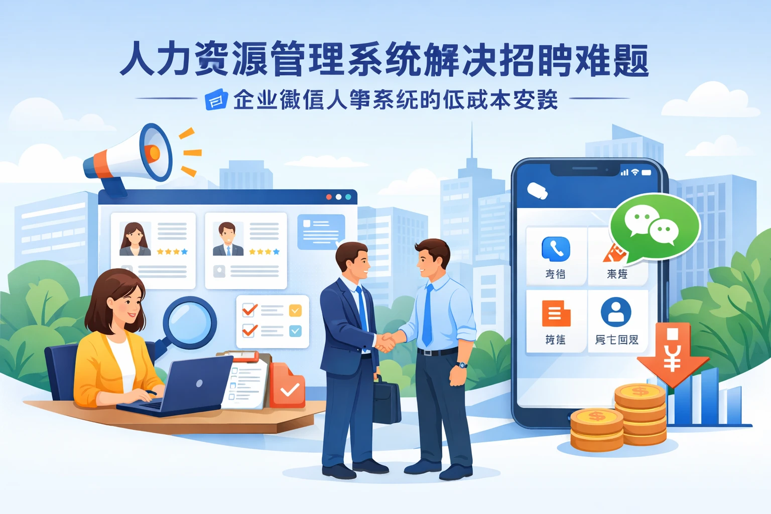 人力资源管理系统解决招聘难题:企业微信人事系统的低成本实践