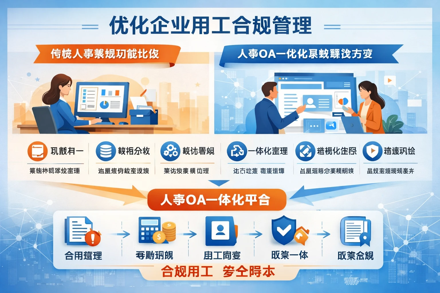 人事系统功能比较与人事OA一体化系统解决方案：优化企业用工合规管理