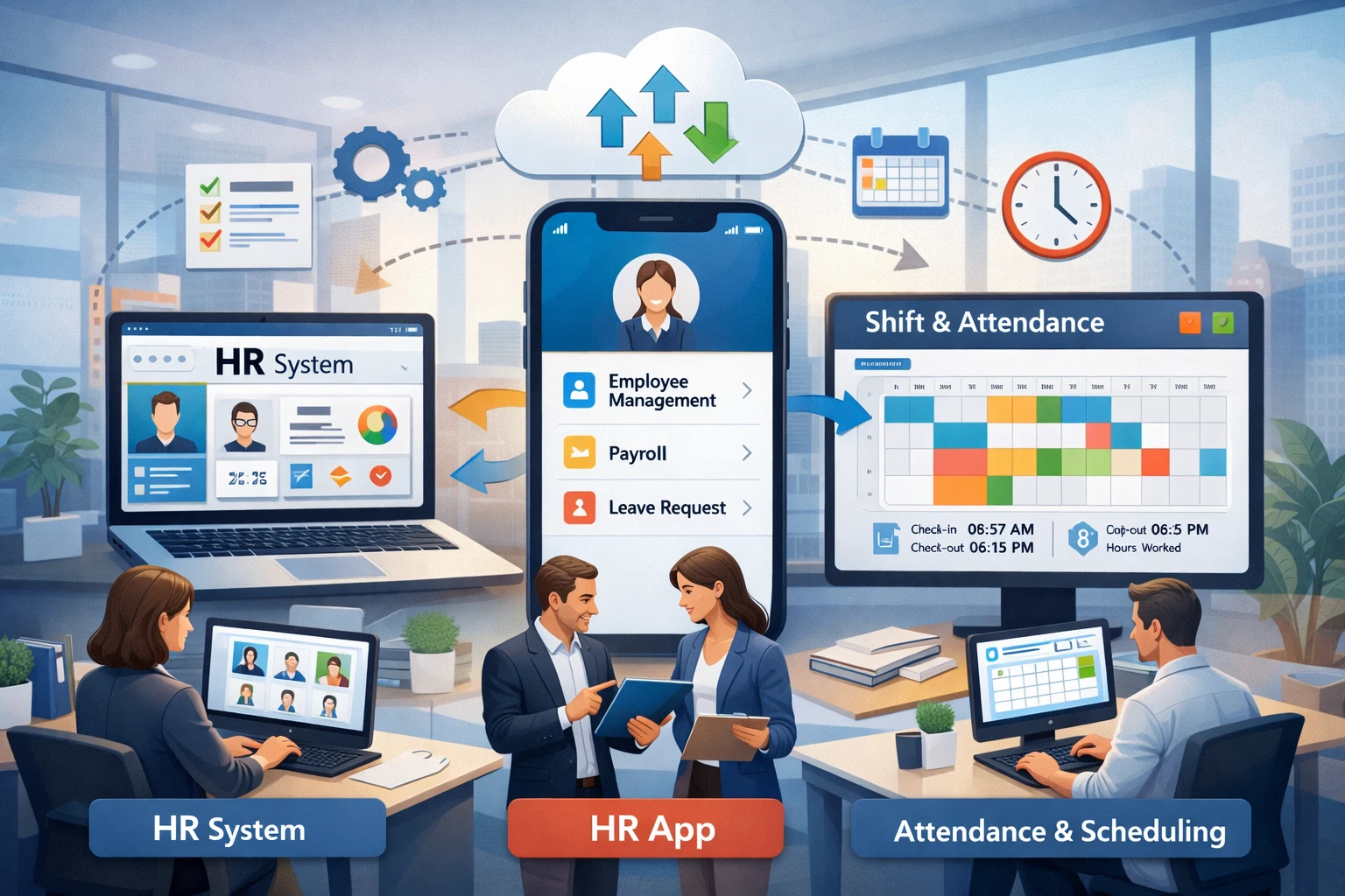 现代企业高效管理:HR系统、人事系统APP与考勤排班系统的整合应用