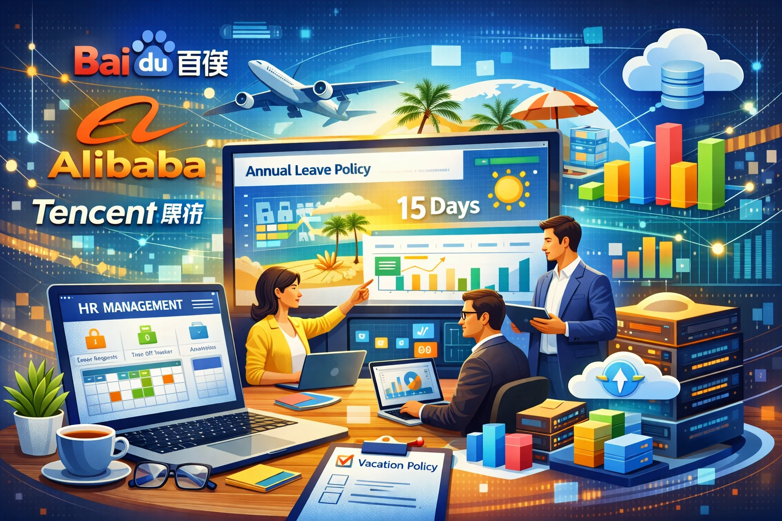 人力资源软件、SaaS与大数据系统：借鉴BAT领先年假休假制度的现代化管理方案