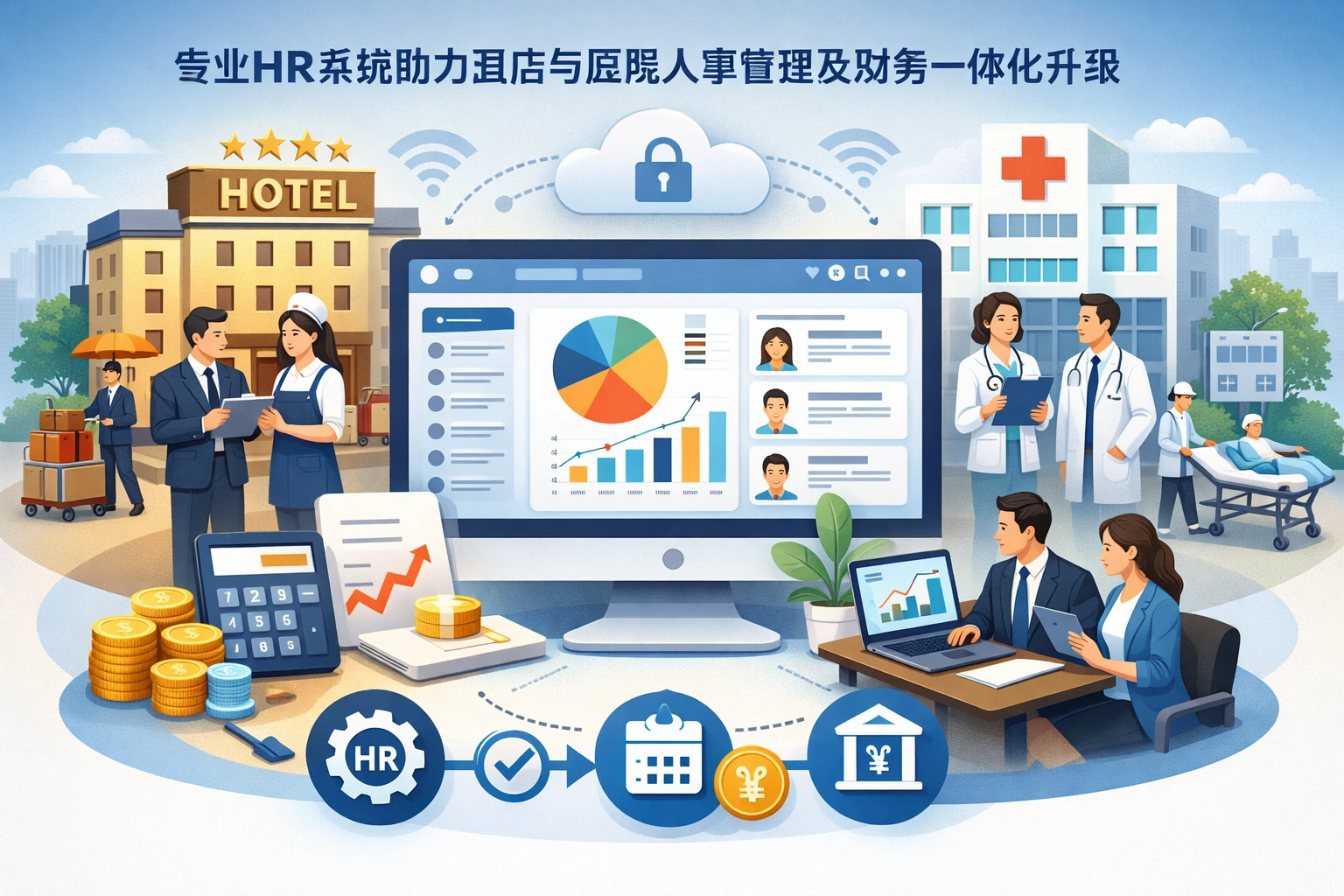 专业HR系统如何助力酒店与医院人事管理及财务一体化升级