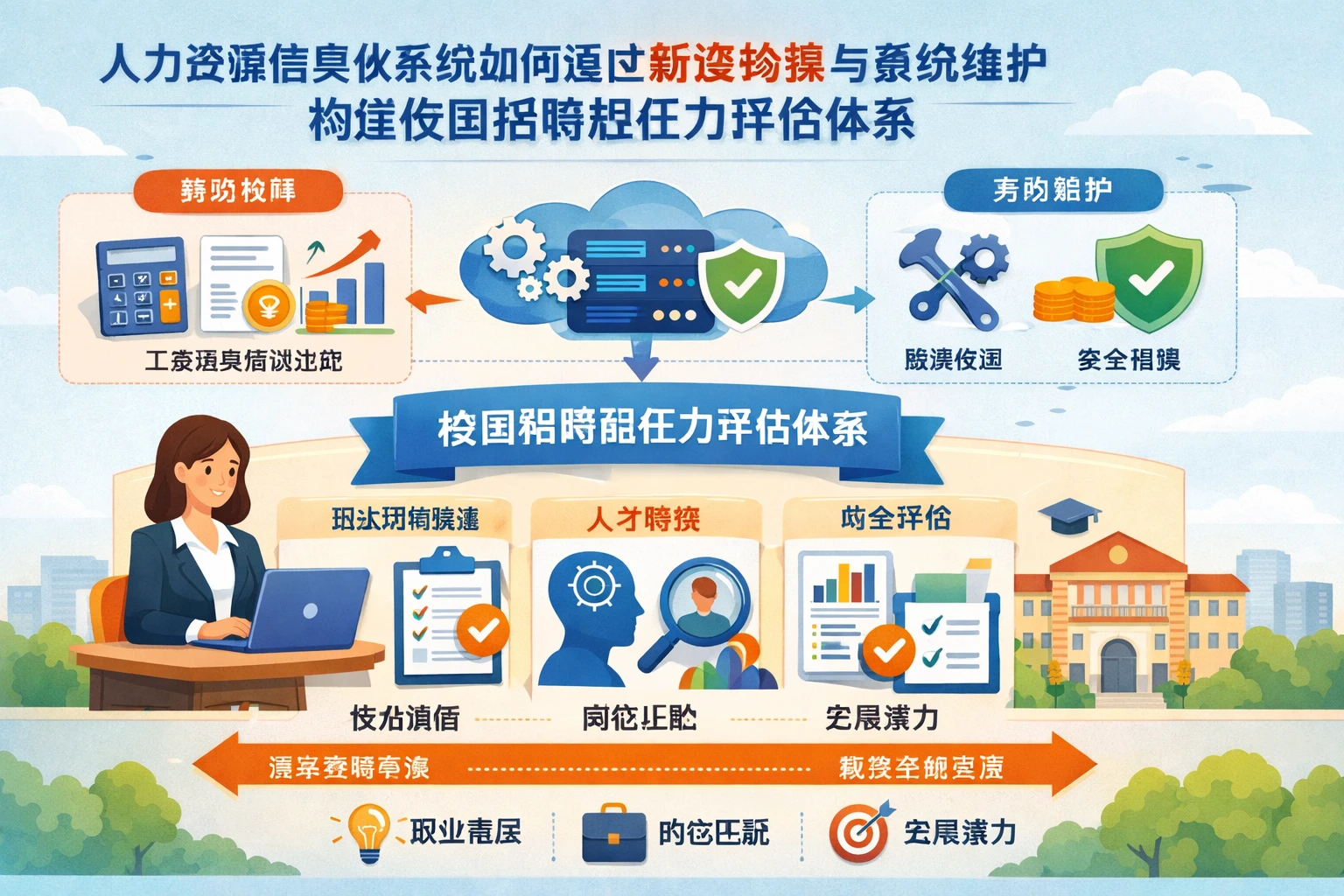 人力资源信息化系统如何通过薪资核算与系统维护构建校园招聘胜任力评估体系