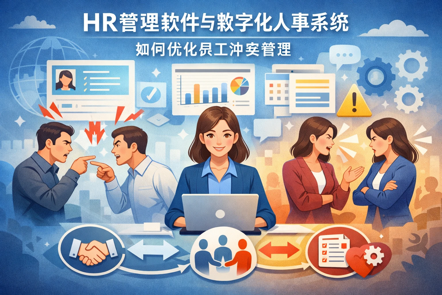 HR管理软件与数字化人事系统如何优化员工冲突管理