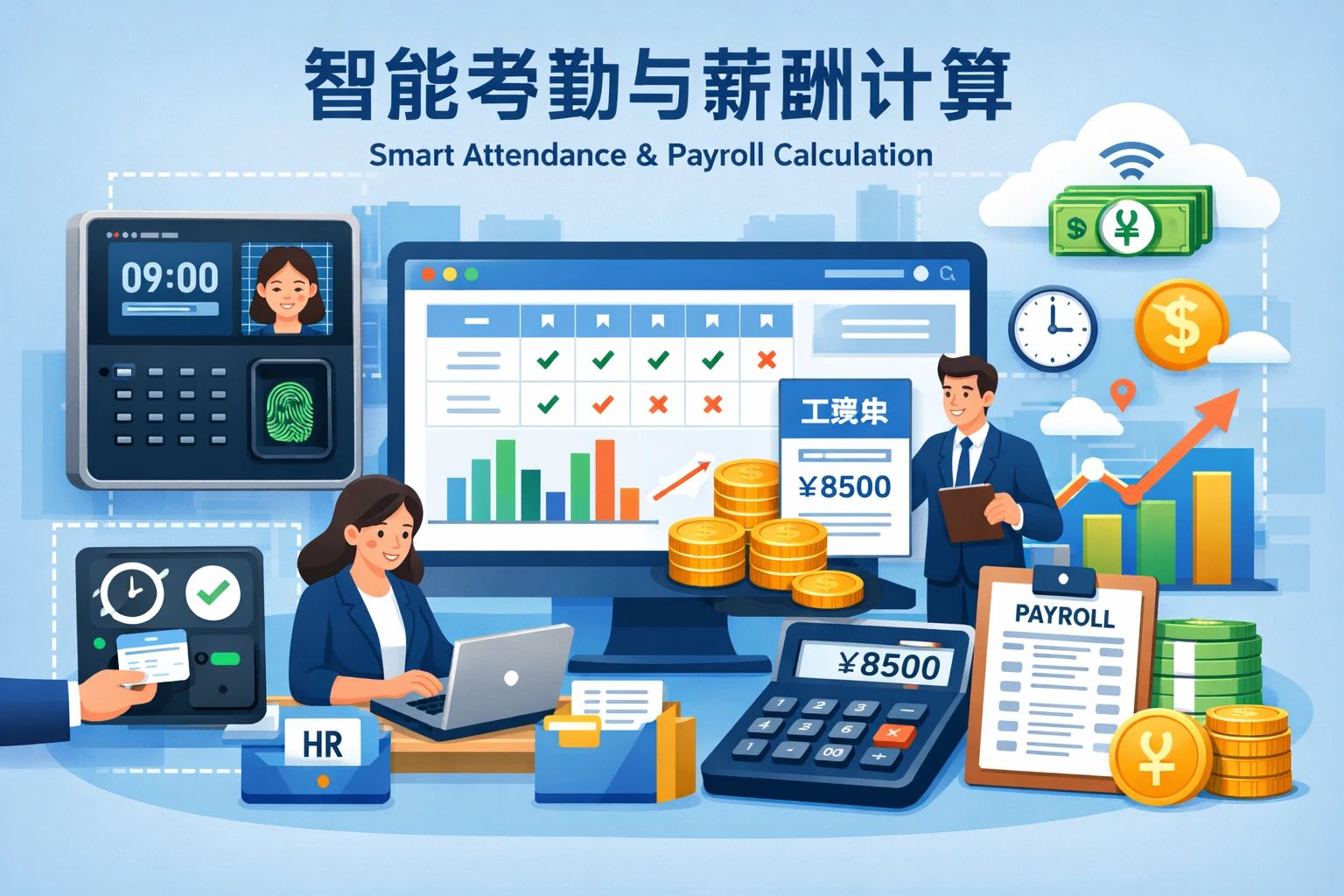 智能考勤与薪酬计算