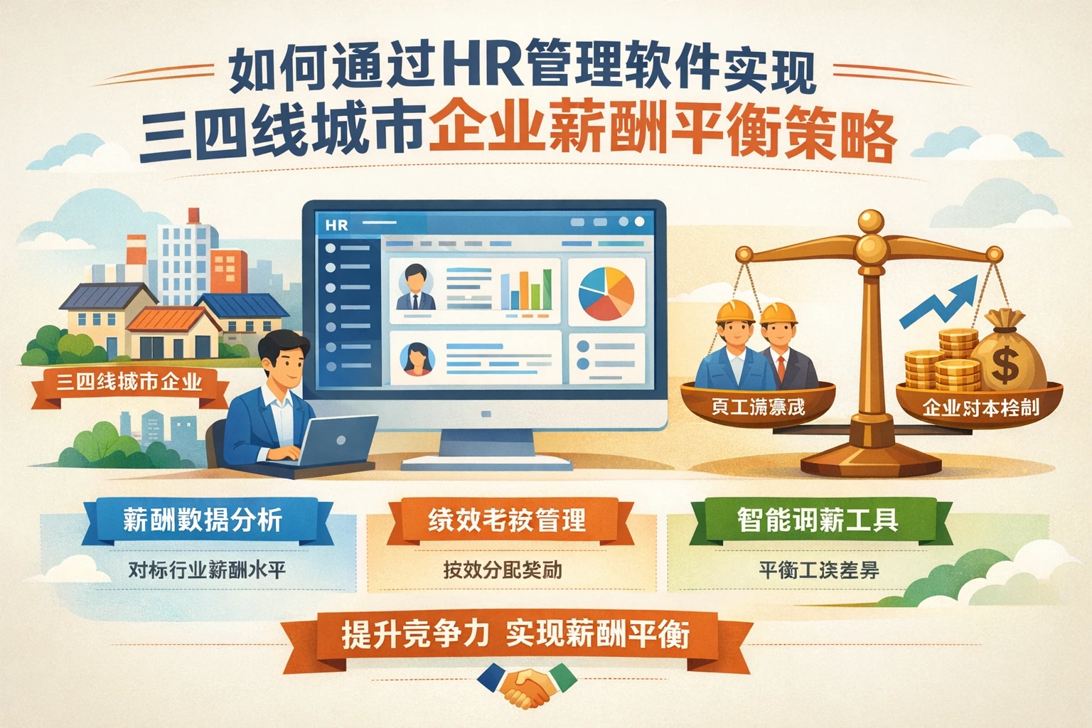 如何通过HR管理软件实现三四线城市企业薪酬平衡策略