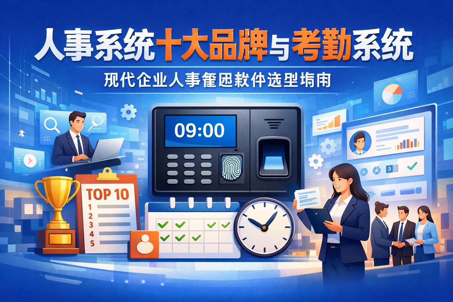 人事系统十大品牌与考勤系统:现代企业人事管理软件选型指南