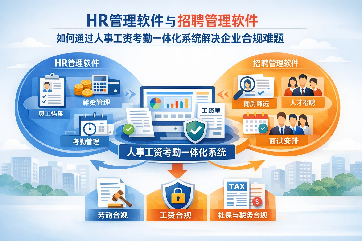 HR管理软件与招聘管理软件如何通过人事工资考勤一体化系统解决企业合规难题