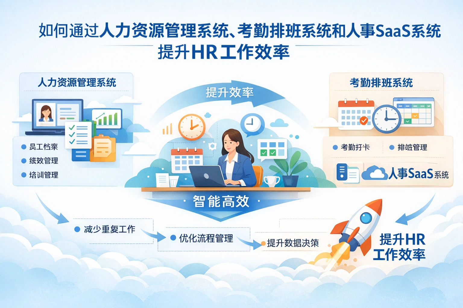 如何通过人力资源管理系统、考勤排班系统和人事SaaS系统提升HR工作效率