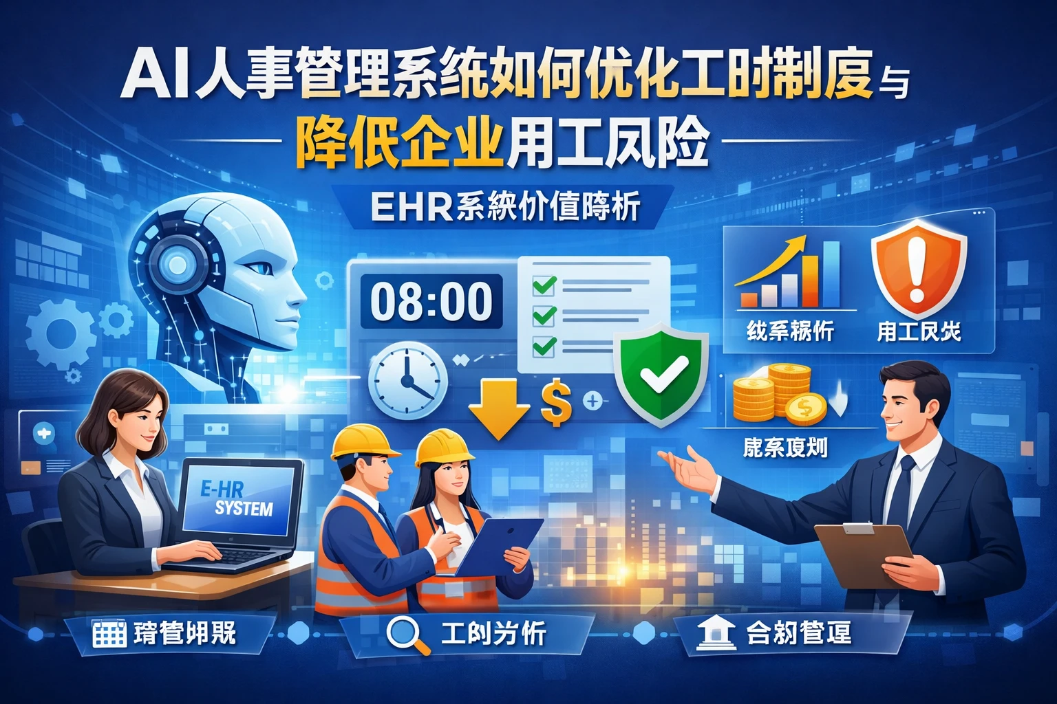 AI人事管理系统如何优化工时制度与降低企业用工风险 - EHR系统价值解析