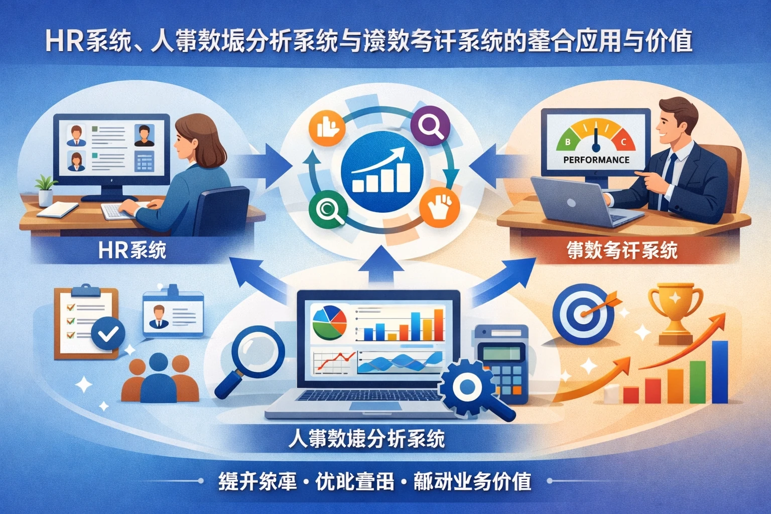 HR系统、人事数据分析系统与绩效考评系统的整合应用与价值