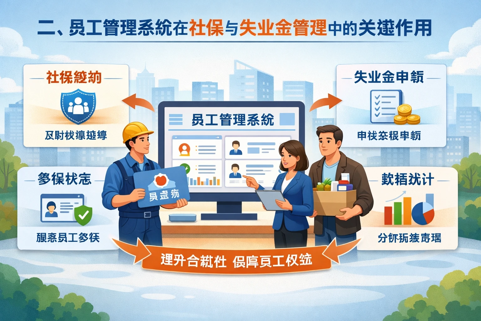 二、员工管理系统在社保与失业金管理中的关键作用