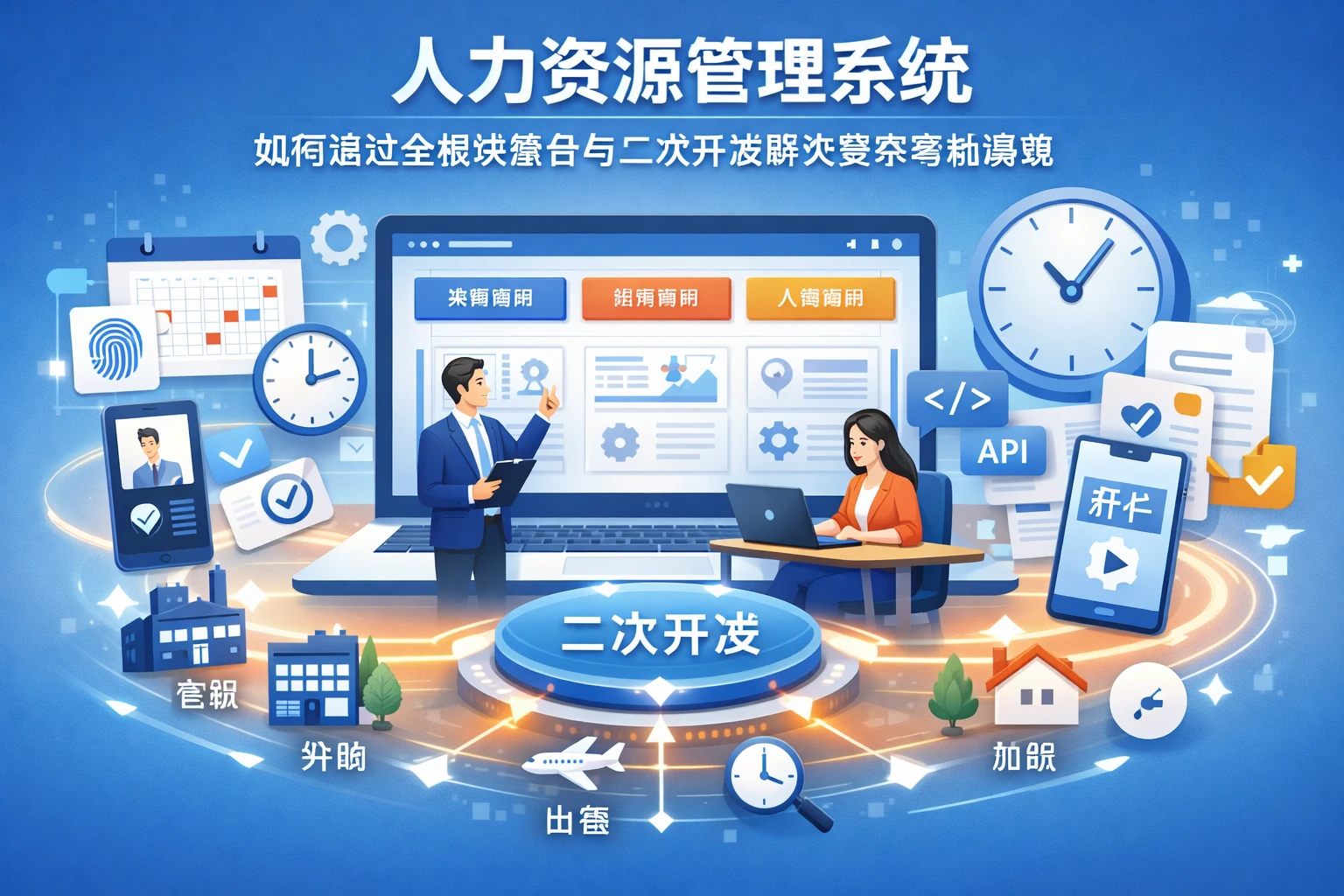 人力资源管理系统如何通过全模块整合与二次开发解决复杂考勤难题