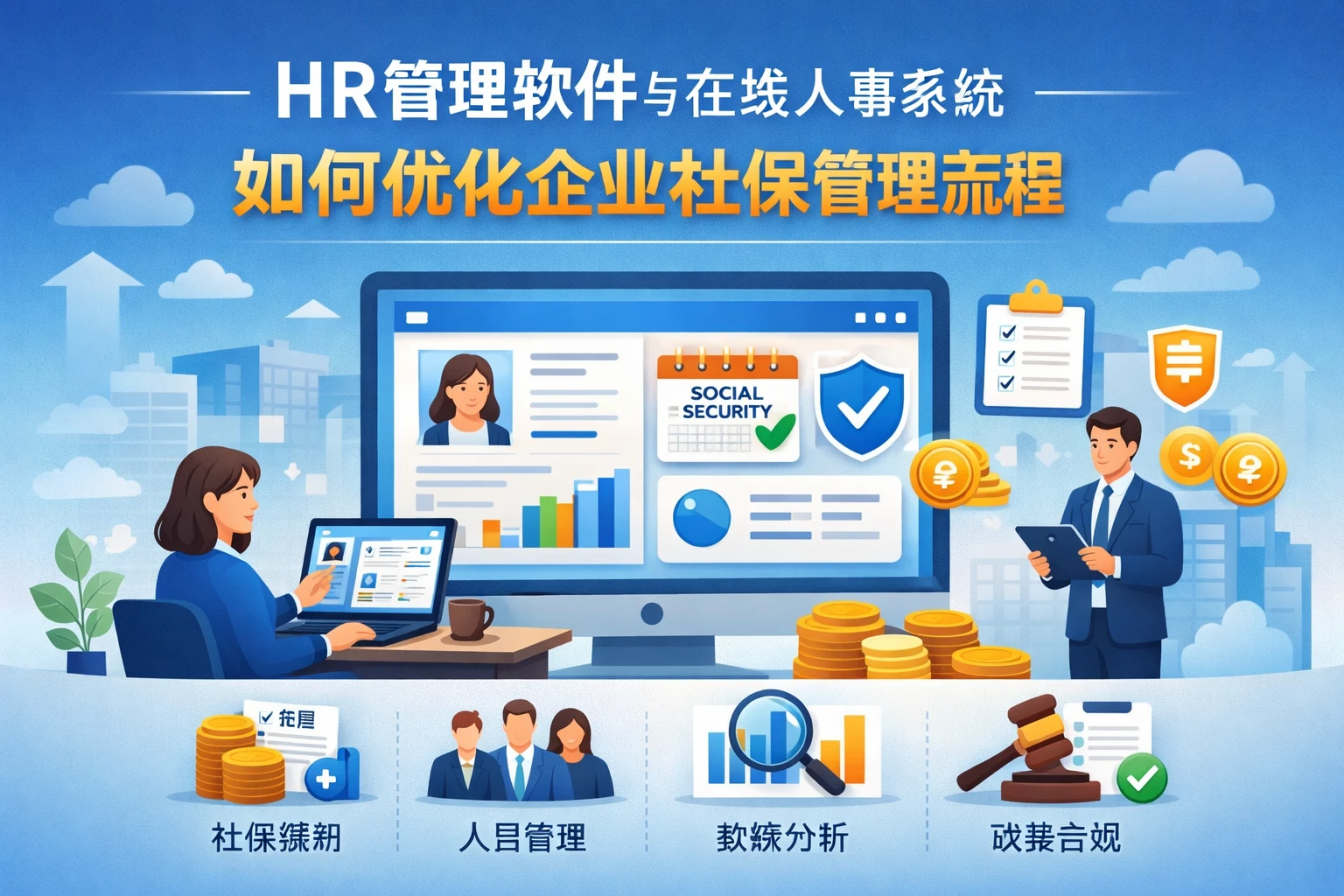 HR管理软件与在线人事系统如何优化企业社保管理流程