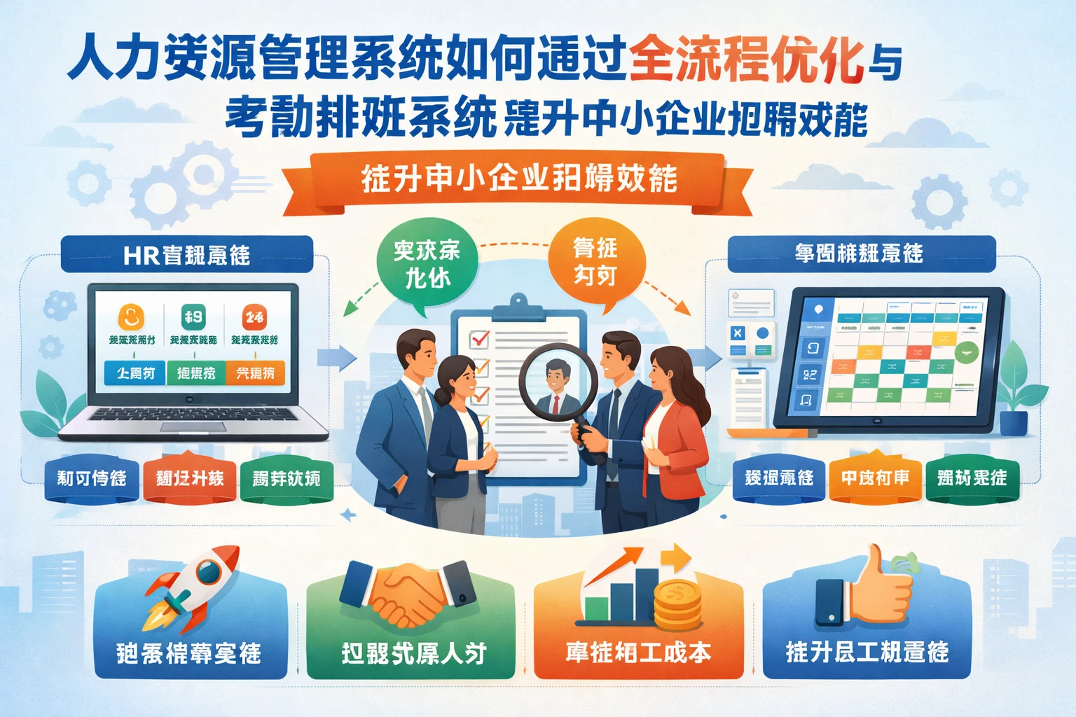 人力资源管理系统如何通过全流程优化与考勤排班系统提升中小企业招聘效能