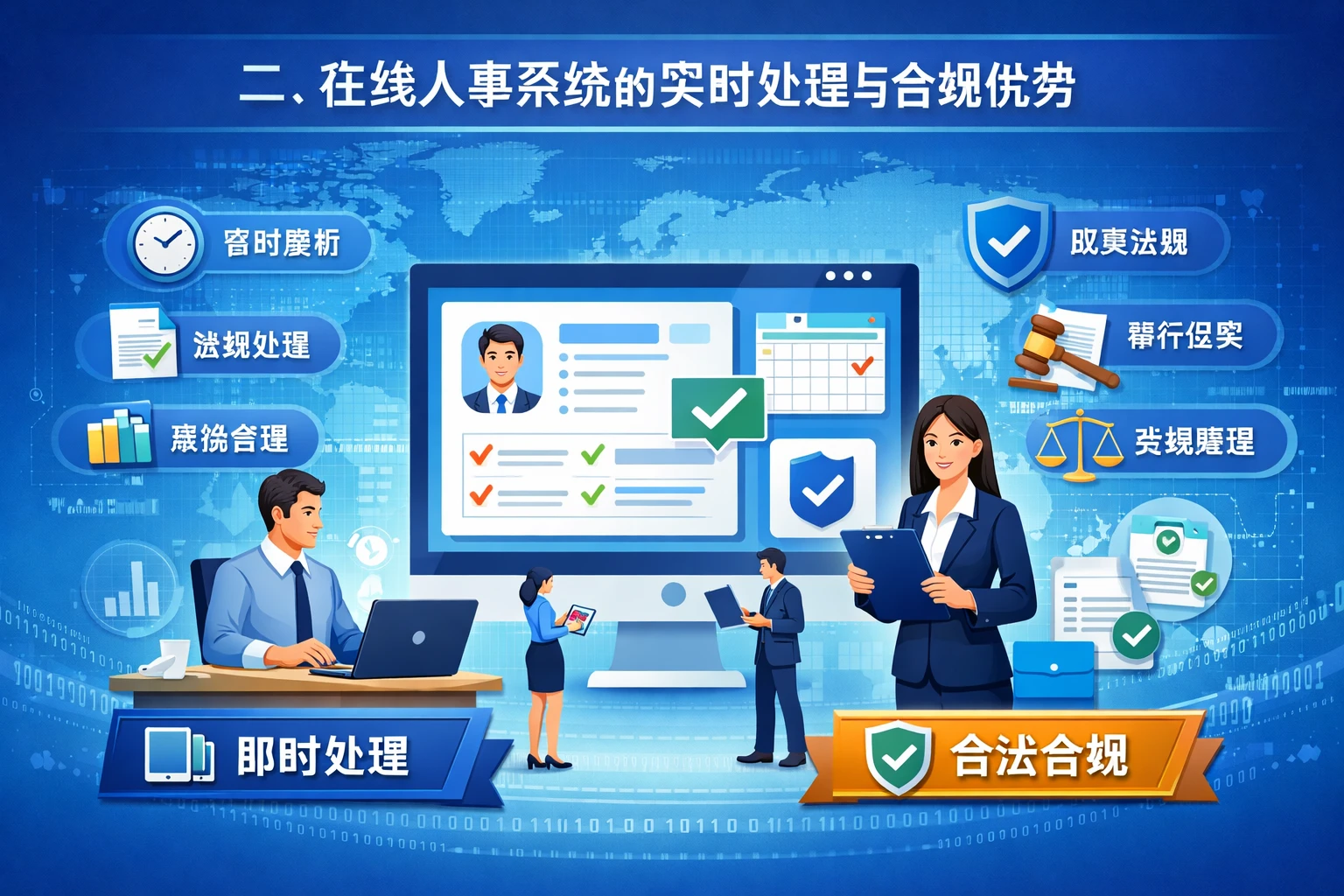 二、在线人事系统的实时处理与合规优势