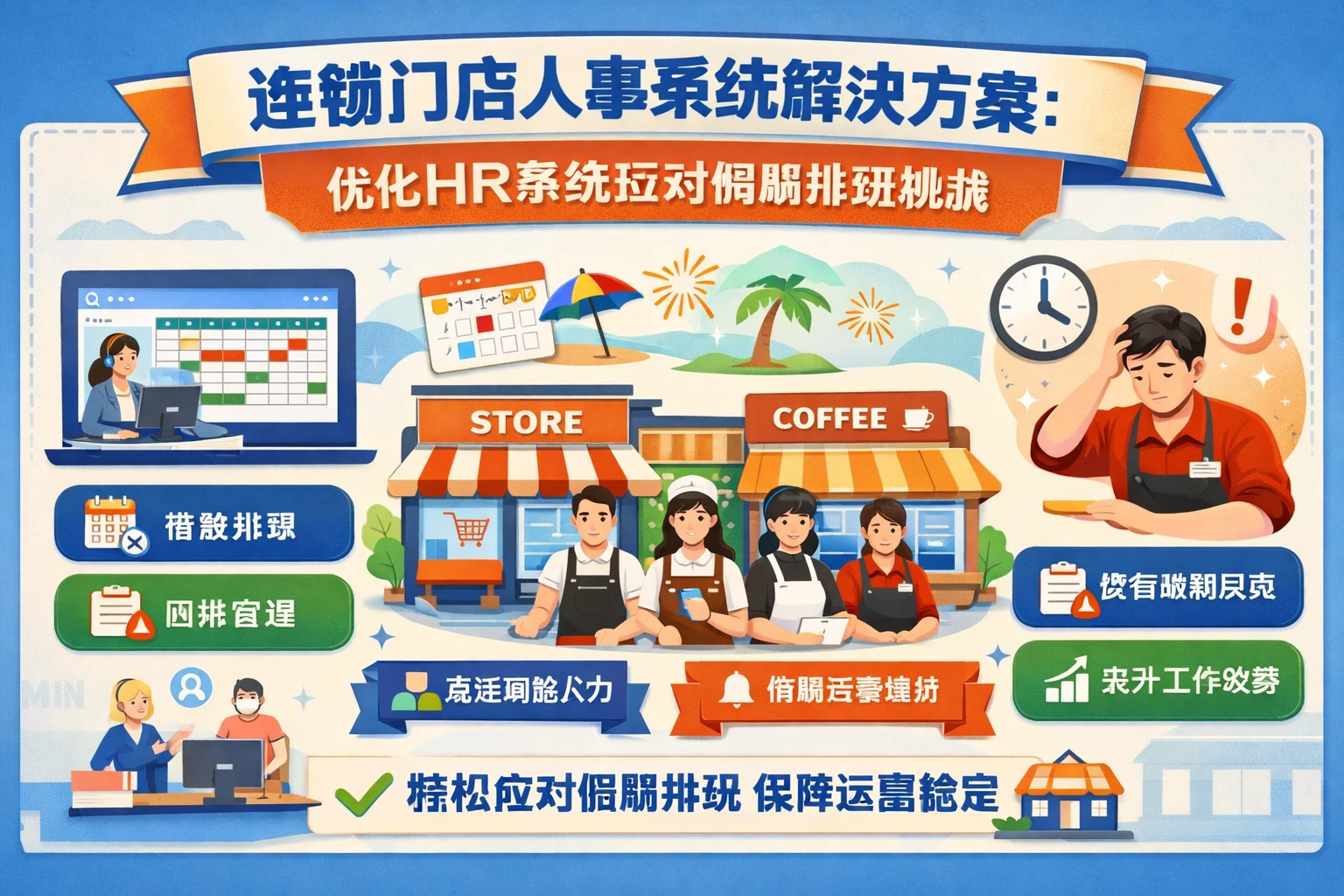 连锁门店人事系统解决方案：优化HR系统应对假期排班挑战