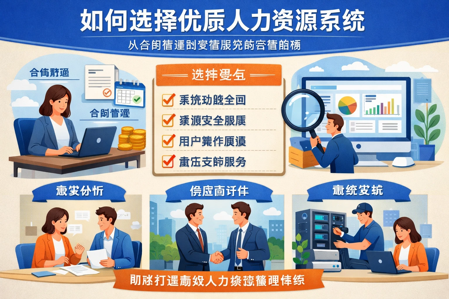 如何选择优质人力资源系统：从合同管理到实施服务的全面指南
