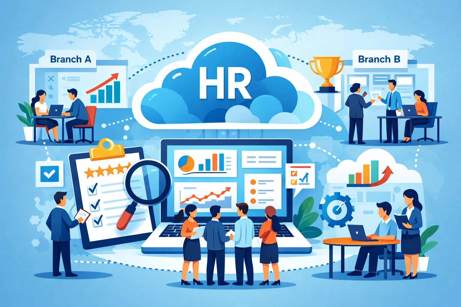 云端HR系统在多分支机构人事管理中的绩效评估解决方案
