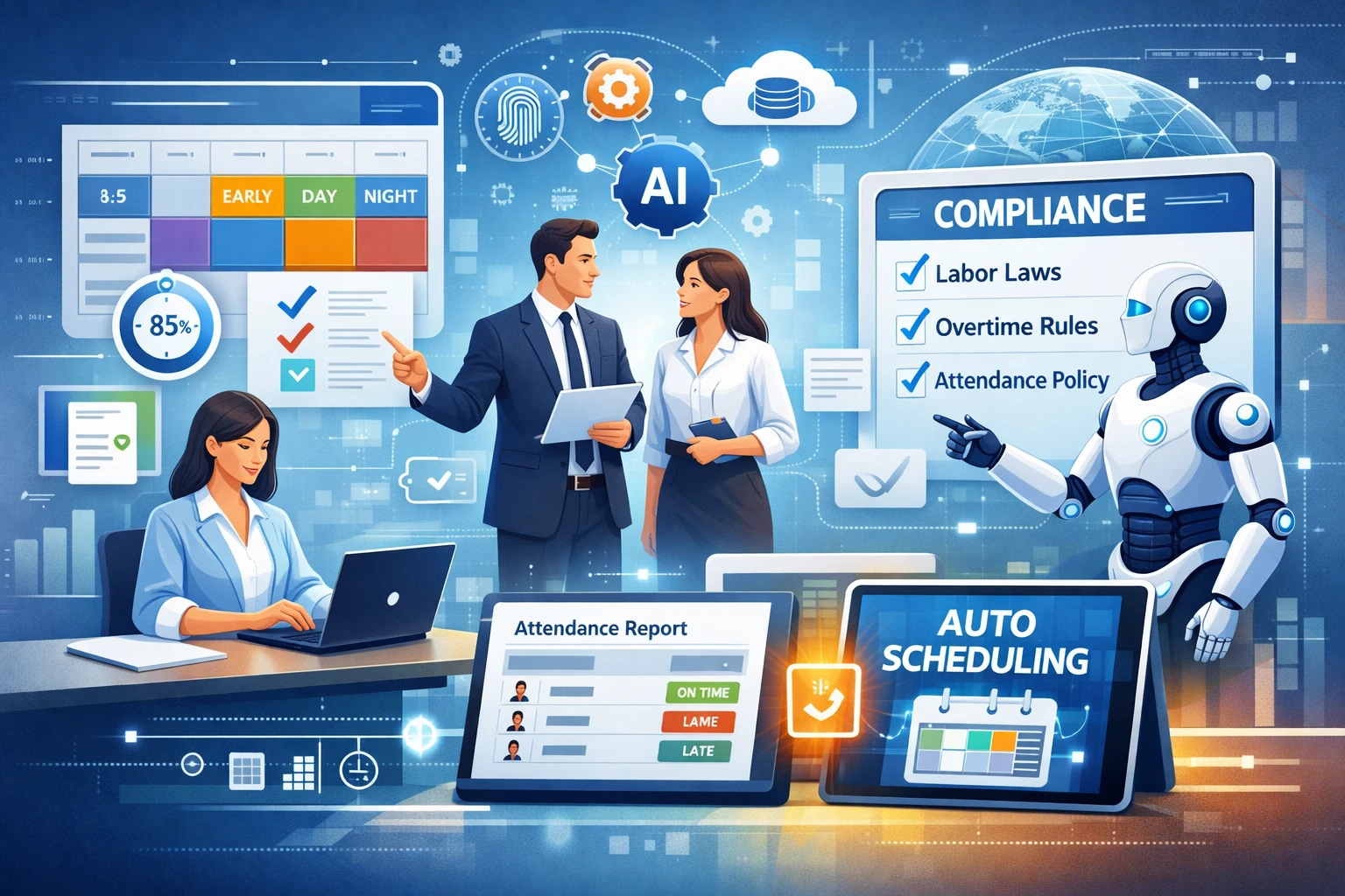 现代企业人力资源系统与AI人事管理系统如何优化考勤排班与合规管理