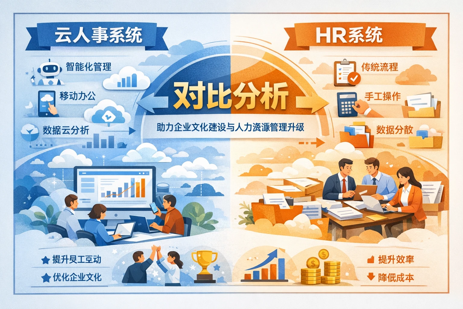 云人事系统与HR系统对比分析：助力企业文化建设与人力资源管理升级
