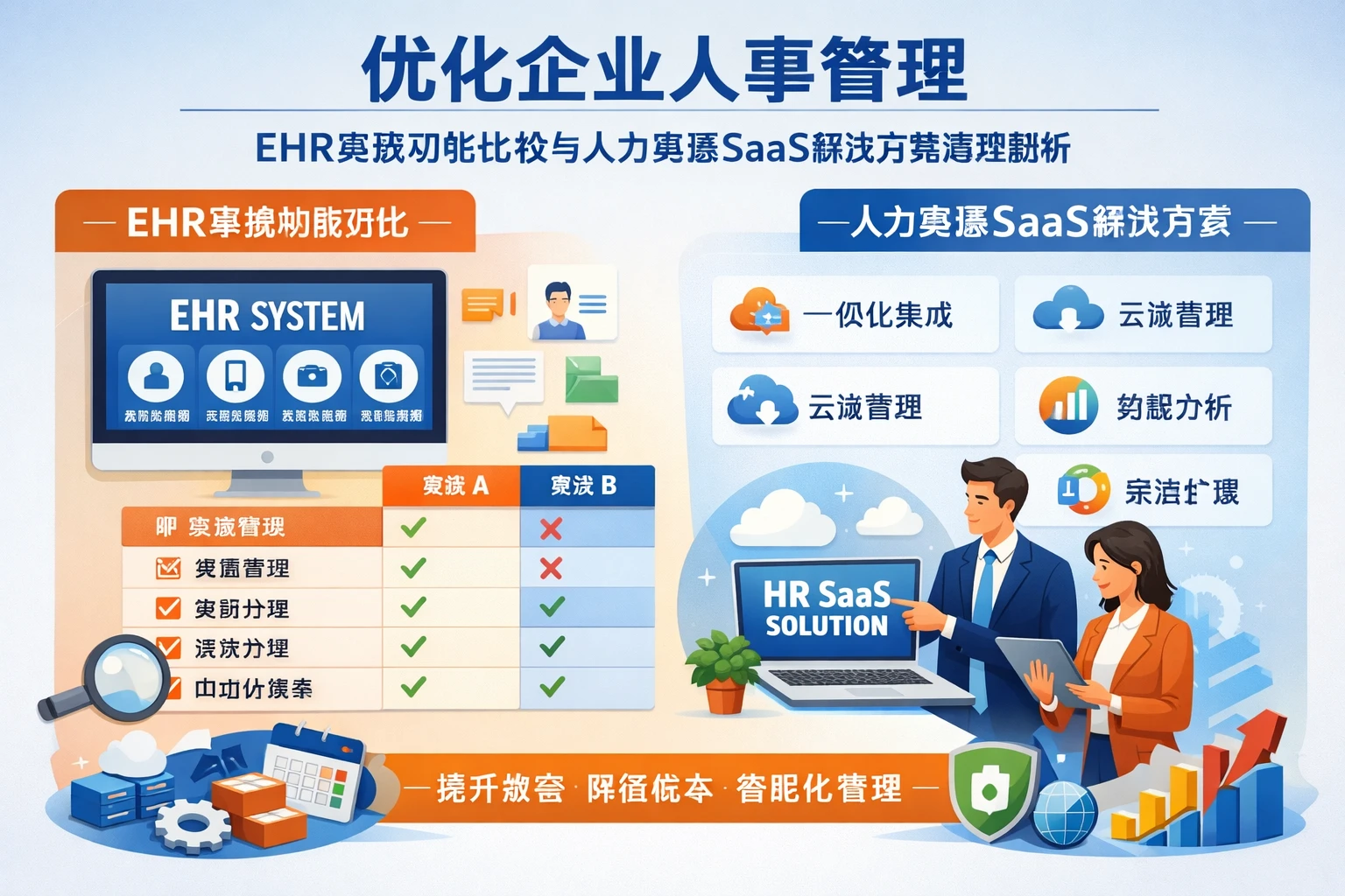 优化企业人事管理：EHR系统功能比较与人力资源SaaS解决方案深度解析
