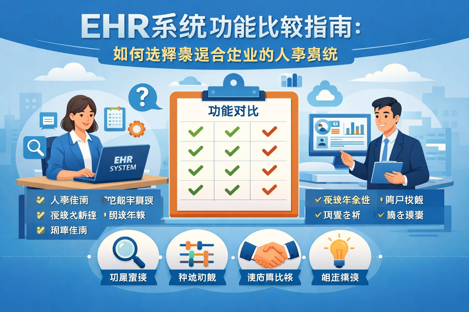 EHR系统功能比较指南：如何选择最适合企业的人事系统