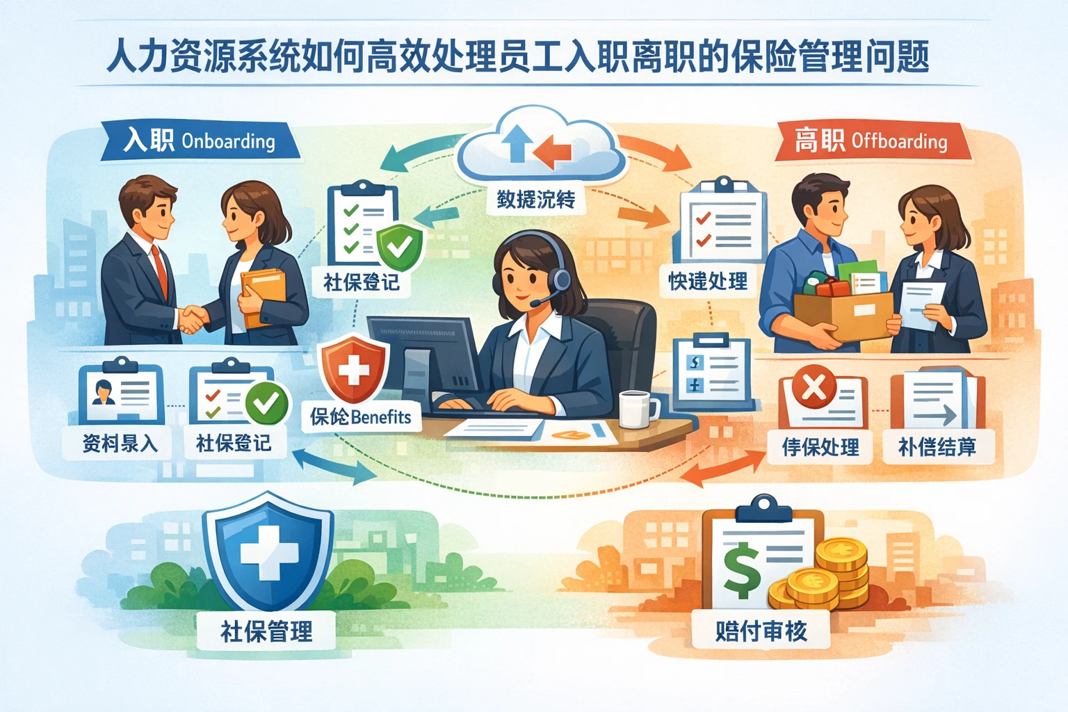人力资源系统如何高效处理员工入职离职的保险管理问题