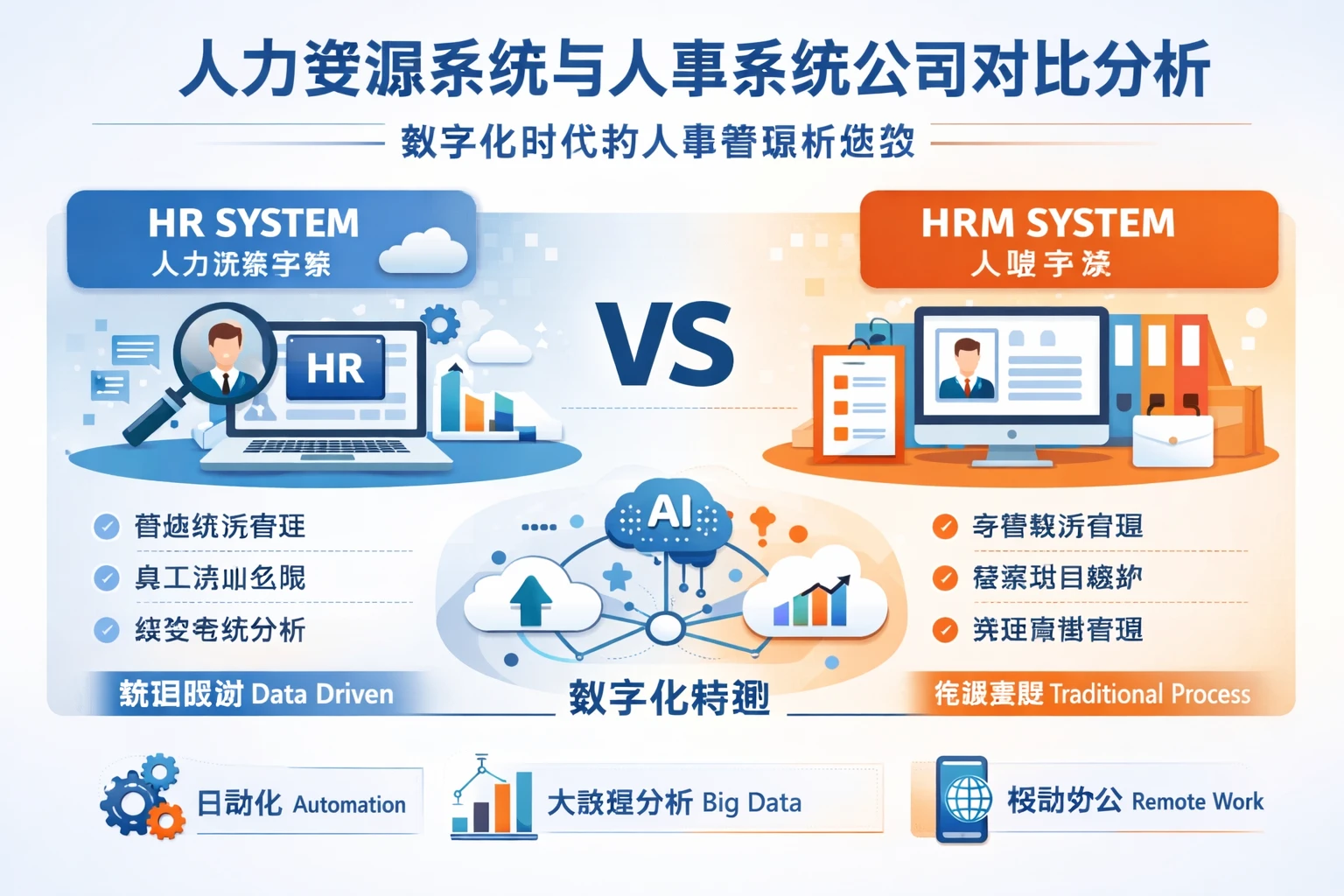 人力资源系统与人事系统公司对比分析：数字化时代的人事管理新趋势