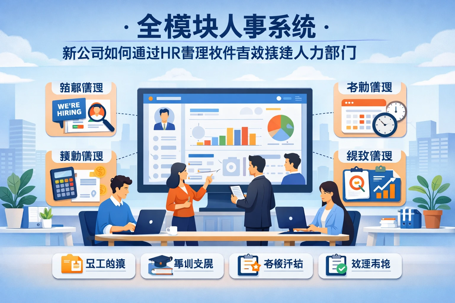 全模块人事系统：新公司如何通过HR管理软件高效搭建人力部门