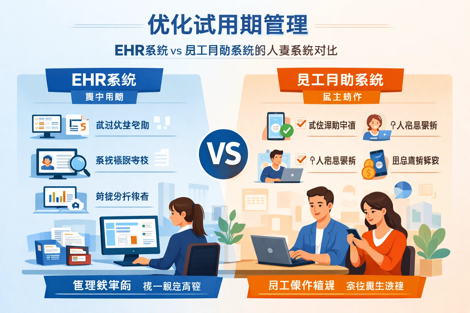 优化试用期管理：EHR系统与员工自助系统的人事系统对比