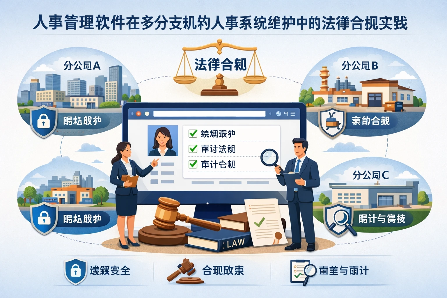 人事管理软件在多分支机构人事系统维护中的法律合规实践