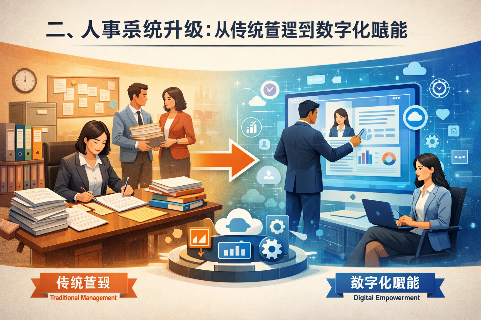 二、人事系统升级：从传统管理到数字化赋能