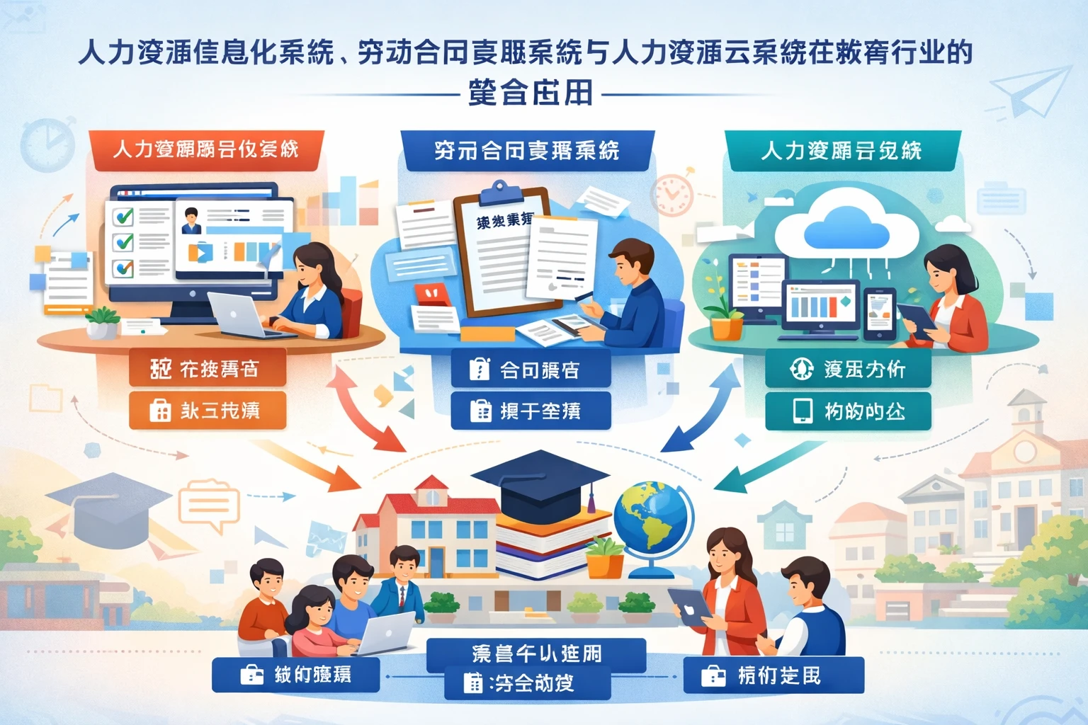人力资源信息化系统、劳动合同管理系统与人力资源云系统在教育行业的整合应用