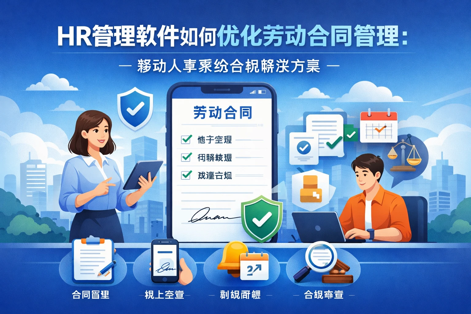 HR管理软件如何优化劳动合同管理：移动人事系统合规解决方案