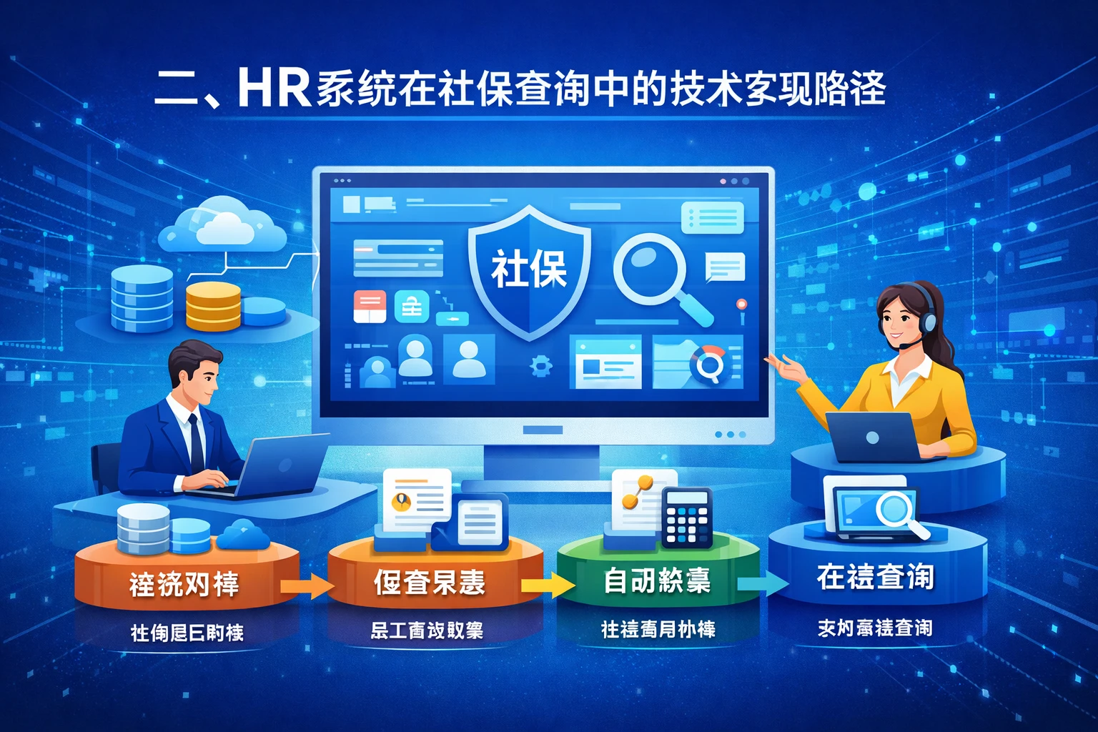 二、HR系统在社保查询中的技术实现路径