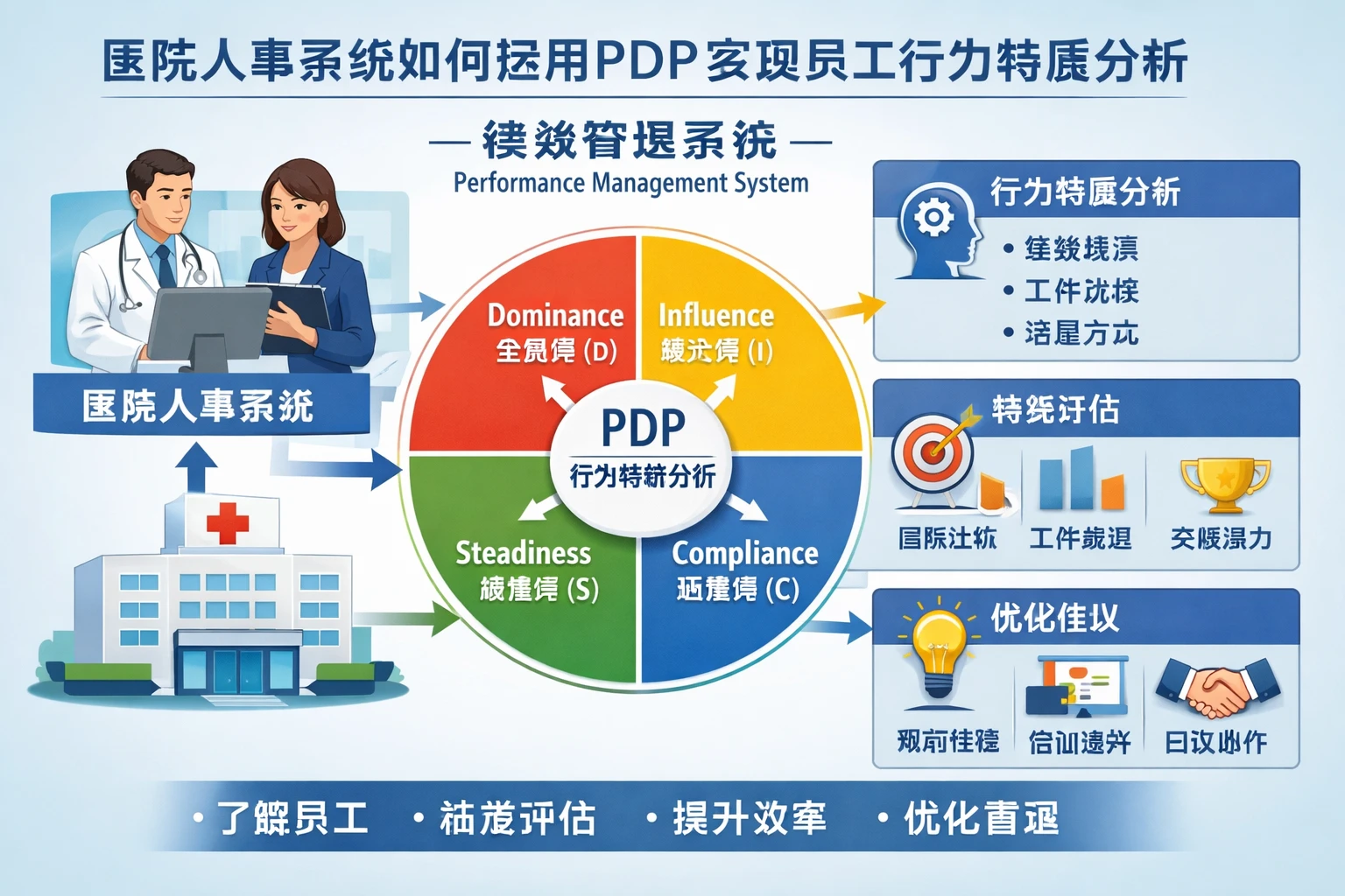 人力资源软件中的绩效管理系统:医院人事系统如何运用PDP实现员工行为特质分析