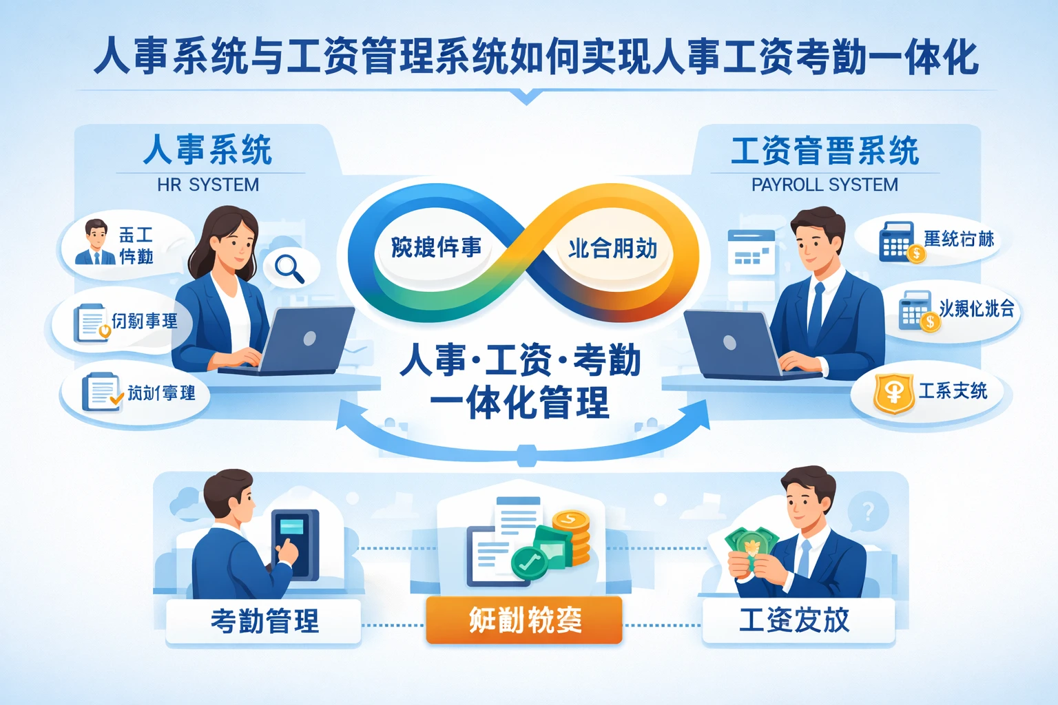 人事系统与工资管理系统如何实现人事工资考勤一体化管理