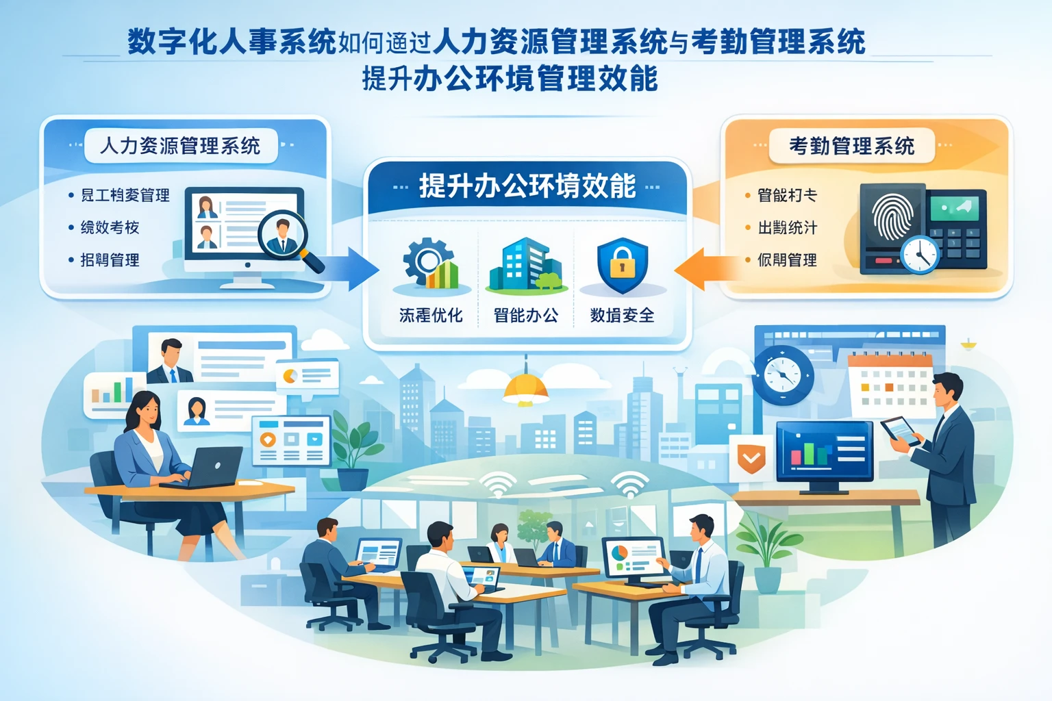 数字化人事系统如何通过人力资源管理系统与考勤管理系统提升办公环境管理效能