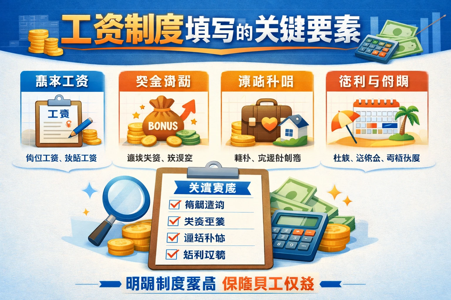 工资制度填写的关键要素