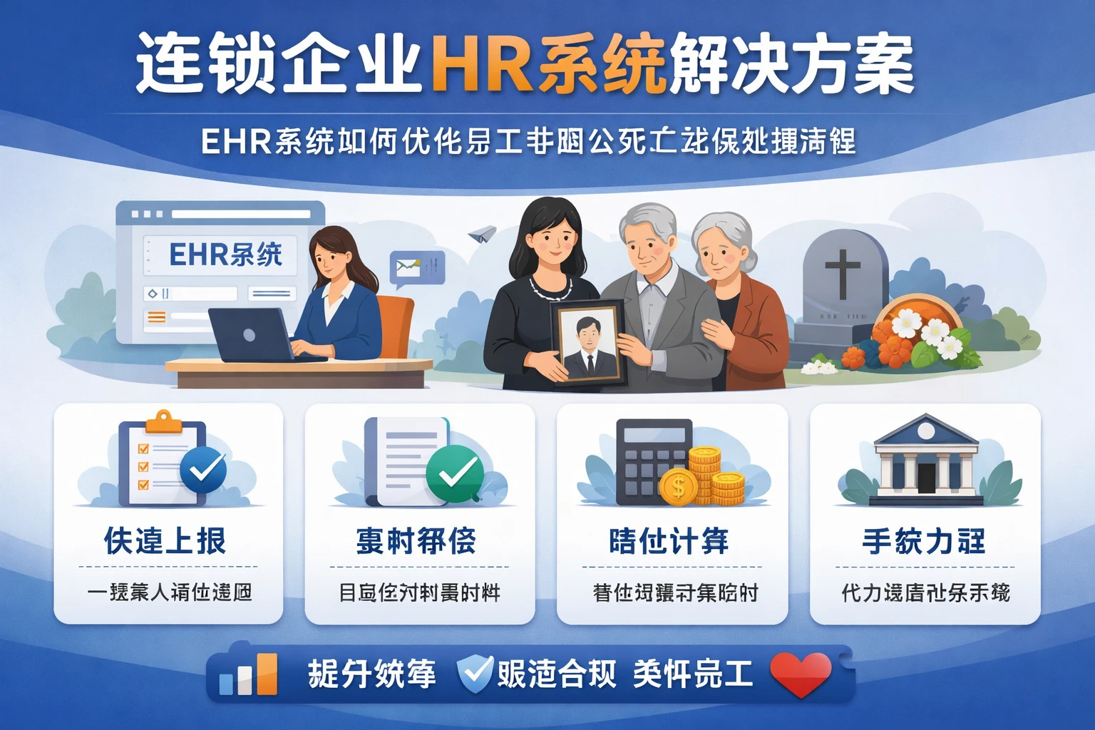 连锁企业HR系统解决方案：EHR系统如何优化员工非因公死亡社保处理流程